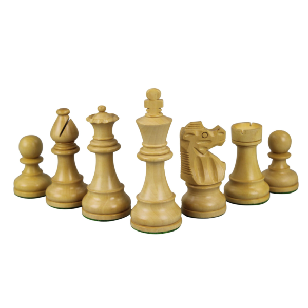 Walnut Chess Set 16 Inch with Weighted Ebonised French Knight Chess Pieces 3 Inch - Image 6