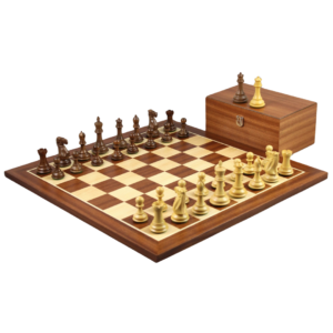 Mahogany Chess Set 20 Inch with Weighted Sheesham Morphy Professional Staunton Chess Pieces 3.75 Inch