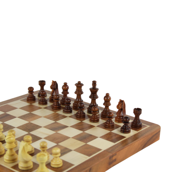 Travel Handmade Sheesham Foldable Chess Set 16 Inch - Image 3