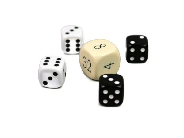 Dice Set With Doubling Dice ''Ivory''