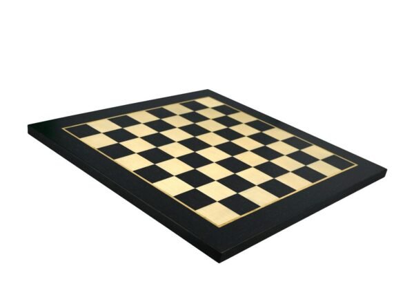 Ebony Chess Set 20 Inch With Helena Flat Board and Weighted Ebonised French Knight Staunton Chess Pieces 3.75 Inch - Image 3