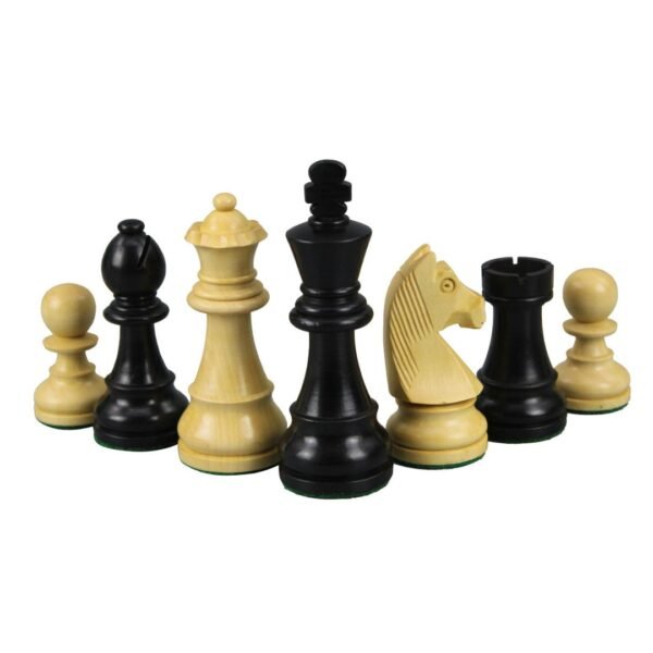 Walnut Chess Set 20 Inch with Weighted Ebonised German Staunton Chess Pieces 3.75 Inch - Image 5