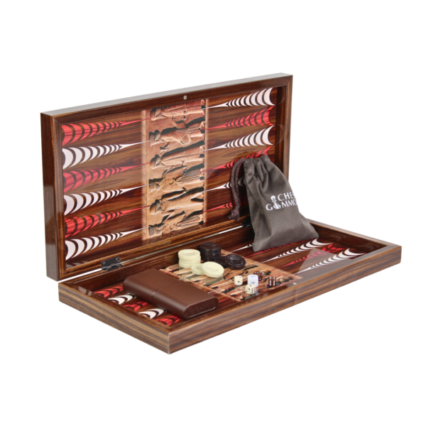 Wooden Ancient Design Backgammon Set 20 Inch - Image 2