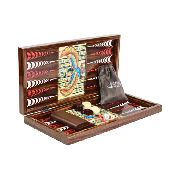 Wooden Papyrus Design Backgammon Set 20 Inch - Image 2