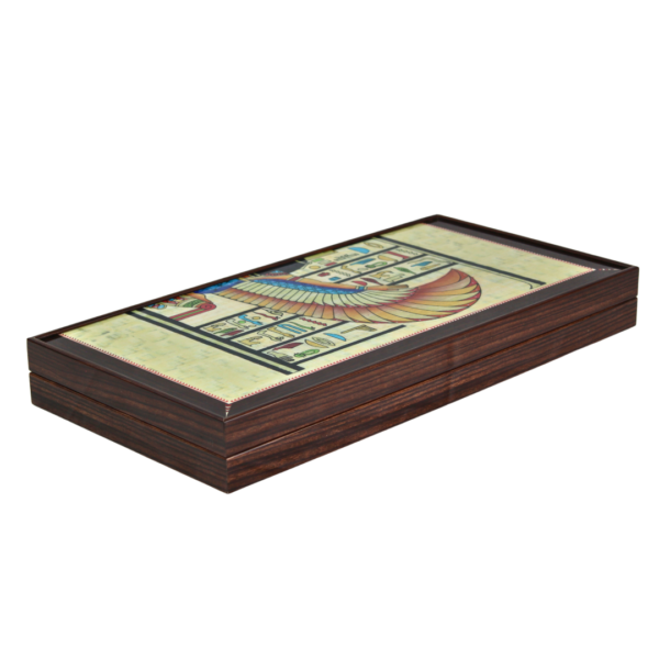 Wooden Papyrus Design Backgammon Set 20 Inch