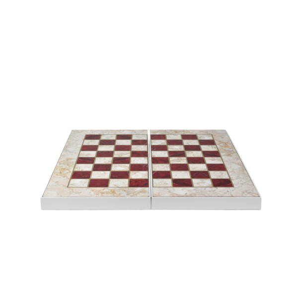 Wooden Red Marble Design Backgammon Set 19 Inch - Image 3