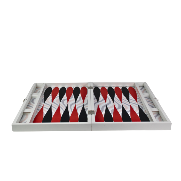 Leatherette Illusion Design Backgammon Set 23 Inch - Image 4