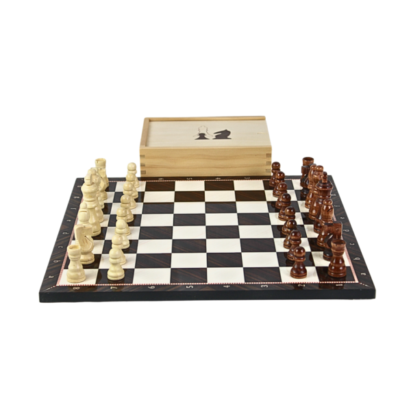 Walnut Design Chess Set 14 Inch With Storage Box