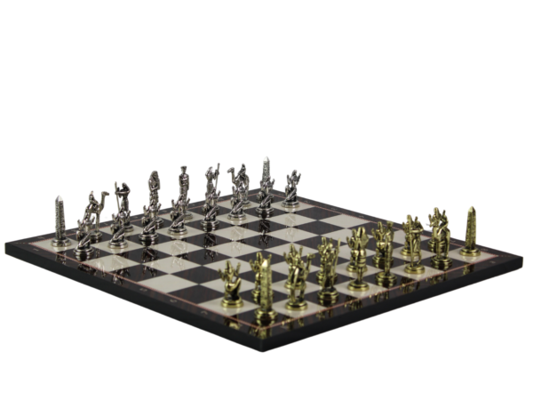 Walnut Personalised Metal Chess Set with Drawstring Bag 14 Inch - Image 6