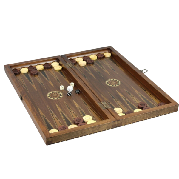 Helena Rural Walnut Chess & Backgammon Set With Sheesham French Staunton Chess Pieces 20 Inch - Image 6