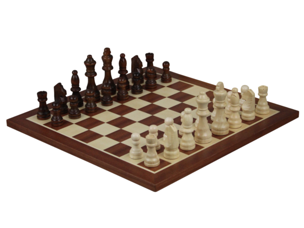 Mahogany Chess Set With Chess Pieces And Chess Bag 14 Inch - Image 2