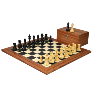 Palisander Chess Set 20 Inch with Weighted Ebonised Staunton Fierce Knight(Queens Gambit) Chess Pieces 3.75 Inch