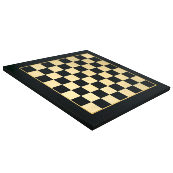 Ebony Chess Set 20 Inch With Helena Flat Chess Board and Weighted Ebonised Morphy Series Staunton Chess Pieces 3.75 Inch - Image 3