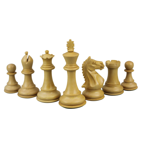 Ebony Chess Set 20 Inch With Helena Flat Chess Board and Weighted Ebonised Fierce Knight(Queen's Gambit) Staunton Chess Pieces 3.75 Inch - Image 7