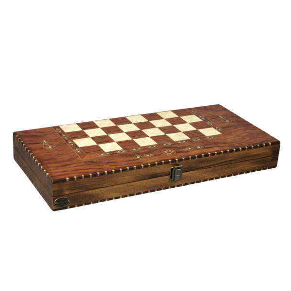 Helena Rural Rosewood Chess & Backgammon Set With Sheesham German Staunton Chess Pieces 20 Inch - Image 3