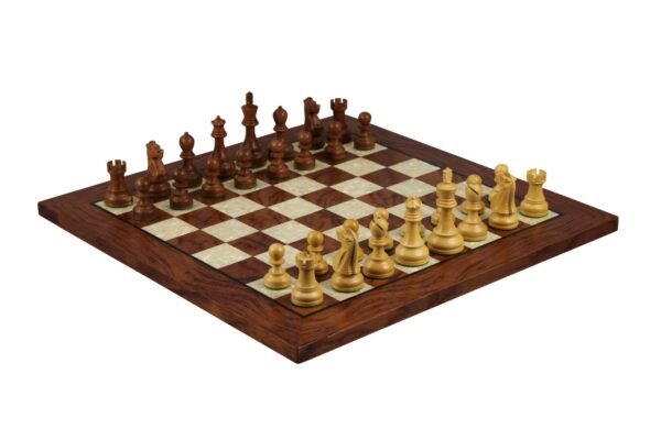 Rosewood Chess Set 20 Inch With Helena Mother of Pearl Flat Chess Board and Weighted Sheesham Reykjavik Staunton Chess Pieces 3.75 Inch - Image 2