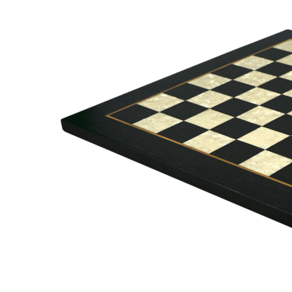 Helena Flat Mother of Pearl Ebony Chess Board 20 Inch - Image 3