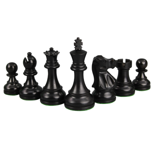 Walnut Chess Set 20 Inch With Weighted Ebonised Staunton Reykjavik Chess Pieces 3.75 Inch - Image 6