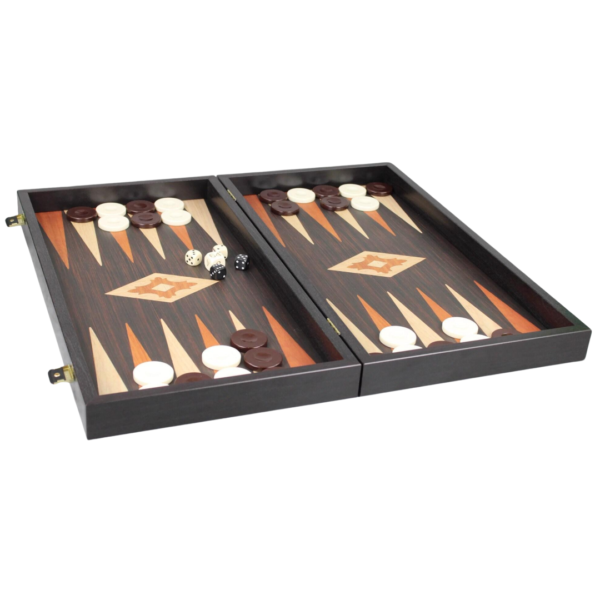 Manopoulos Wenge & Oak Backgammon Set 20 Inch - Image 3