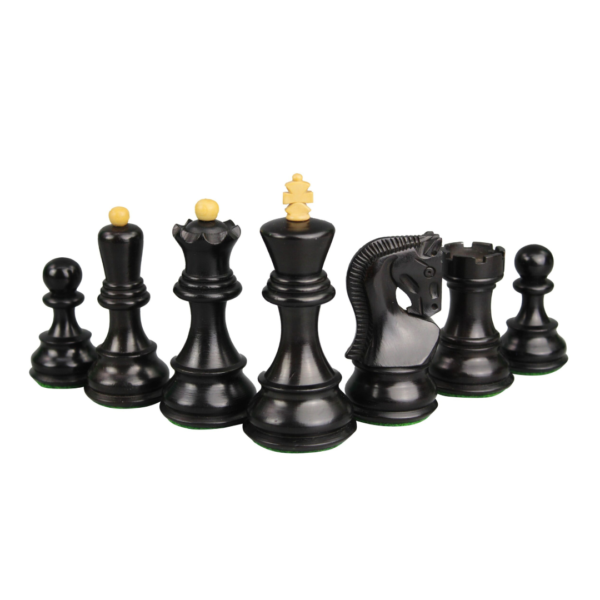 Ebony Chess Set 20 Inch With Helena Chess Board and Weighted Ebonised Zagreb Staunton Chess Pieces 3.75 Inch - Image 8