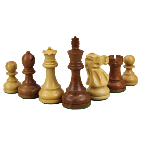 1972 Sheesham Reykjavik Broadbase Staunton Chess Pieces 3.75 Inch