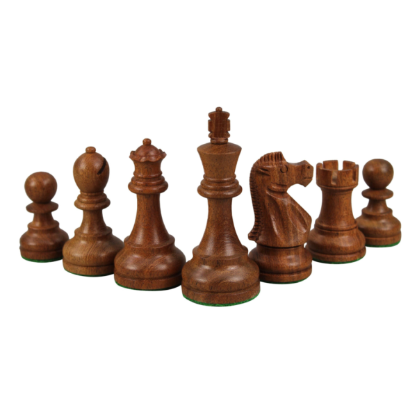 1972 Sheesham Reykjavik Broadbase Staunton Chess Pieces 3.75 Inch - Image 3