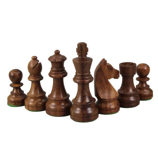 Walnut Chess Set 21 Inch Weighted Sheesham German Staunton Chess Pieces 3.75 Inch - Image 7