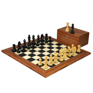 Palisander Chess Set 20 Inch with Weighted Ebonised German Staunton Chess Pieces 3.75 Inch