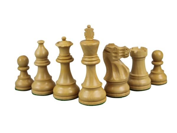 Ebony Chess Set 16 Inch With Flat Chess Board and Weighted Ebonised Classic Staunton Chess Pieces 3 Inch - Image 5