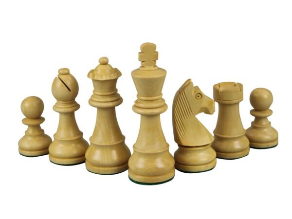 Ebony Chess Set 16 Inch With Flat Chess Board and Weighted Ebonised German Staunton Chess Pieces 3 Inch - Image 6