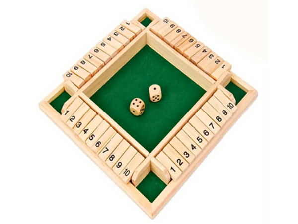 4 Player Green Shut the Box Family Game 8.6 Inch - Image 4