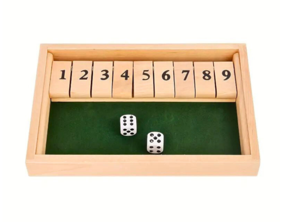 2 Player Red Shut the Box Family Game 8.3 Inch