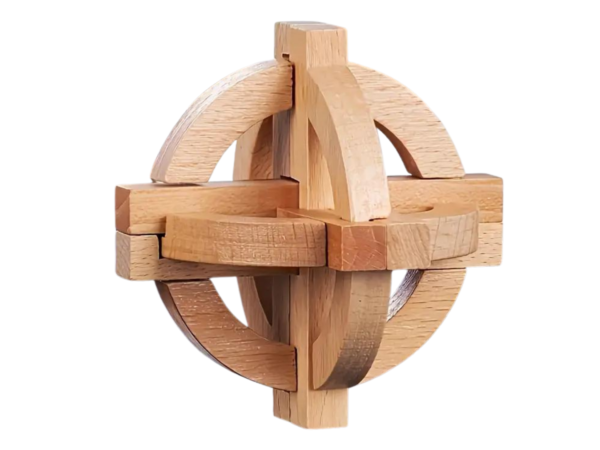 Kongming Ball Kongming Lock Solid Wood Brain Teaser Puzzle