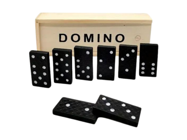 Double 6 Dominoes in Wooden Slider Box - Image 2