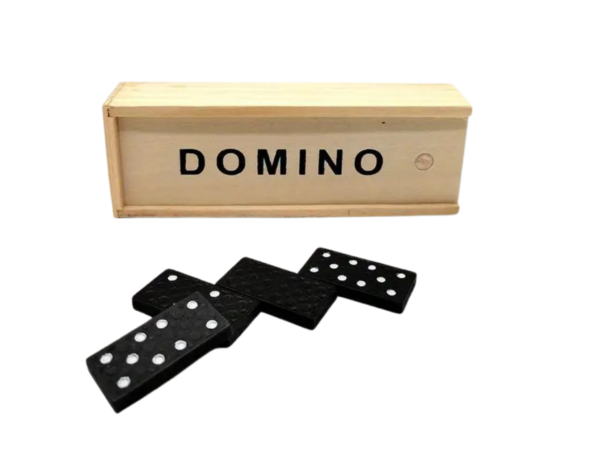 Double 6 Dominoes in Wooden Slider Box - Image 3